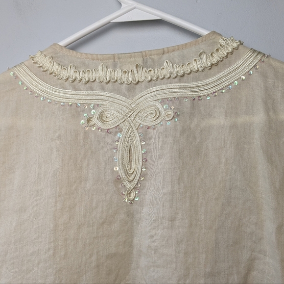 BIANCA NYGARD Plus Size Tunic Women Blouse Size 24W 100% Linen Boho - Picture 8 of 12